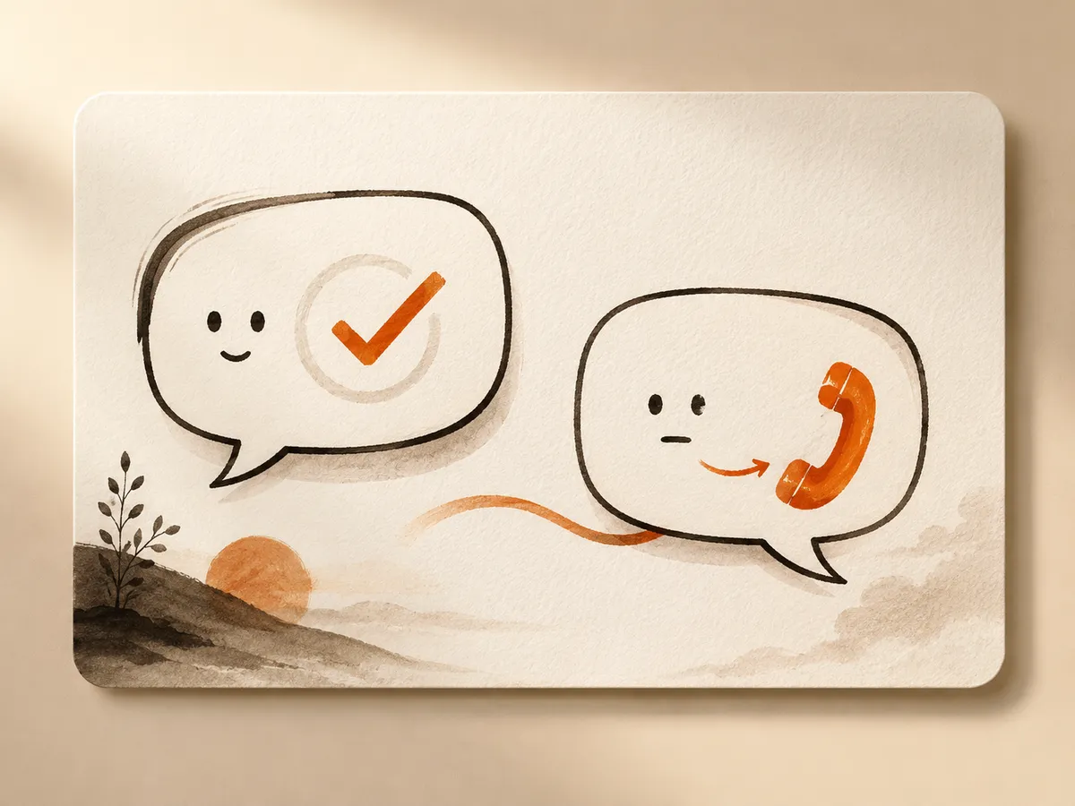 Visiteur posant sa question depuis son téléphone